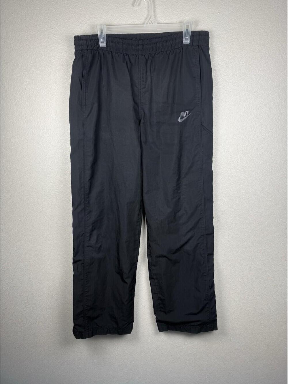 Vintage Nike Sportswear Track Pants Mens Medium Black Nylon Mesh Lined Y2K